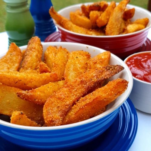 Spicy potato wedges – pommes de terre épicées en quartiers (méthode traditionnelle & Thermomix)